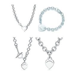 Nouveau créateur de bijoux en argent sterling 925 de style européen, clé de retour au cœur, marque d'amour, pendentif, bracelets pour femmes, chaîne, cadeau aux amoureux, vente en gros