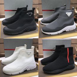 Nuevo diseñador Calcetines de punto Zapatos Entrenador clásico Zapatos casuales Hombres de lujo Negro blanco corredores zapatillas de deporte calcetines de moda botas Zapatos de punto Con tamaño de caja 38-45