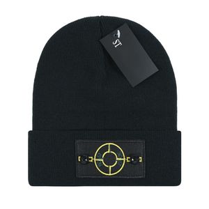 Nuevo diseñador sombrero de punto ins popular gorro de invierno ISLAND beanie personalidad de lujo Carta clásica PIEDRA bordado gorros R-5