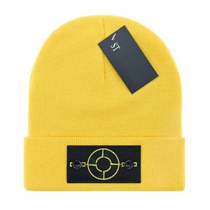 Nouveau Designer chapeau tricoté ins populaire bonnet hiver ISLAND bonnet de luxe personnalité classique lettre STONE broderie bonnets R-1