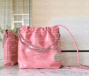 Nouveau concepteur de chaîne d'épaule de chaîne de femmes de luxe 10a sac à main de qualité supérieure mini 22 sacs sac de luxe sac en cuir authentique sac à bandoulière en cuir véritable portefeuille de bourse 20 cm avec boîte