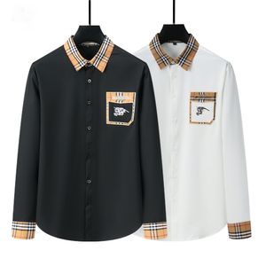 Nieuwe Designer Heren Overhemd Formeel Zakelijk Overhemd Mode Casual Shirt Met Lange Mouwen Maat M-XXXL Topbr 172