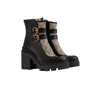 Nieuwe Designer Heren Dames Laarzen Monoliet glanzend Afneembaar Nylon Zakje Combat Schoenen nylon Hailf Outdoor Dikke Bodem