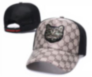 NIEUWE Designer Mens Baseball Caps Woman Brand Tiger Head Hats Bee Snake Borduurde Bone Men Women Casquette Sun Hat Gorras Sport Mesh Trucker Cap P-8