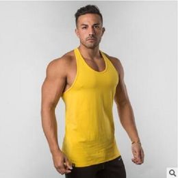 Nieuwe Designer Heren Sportscholen Stringer Tank Top Casual Fiess Vest Bodybuilding Kleding Spiertanks Singlet Workout Mouwloos shirt