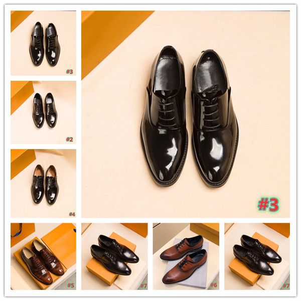 NOUVEAU designer mens chaussures mocassins en cuir verni Slip On Dress Wedding flats bottoms Shoe for Business Party taille 39-45With box