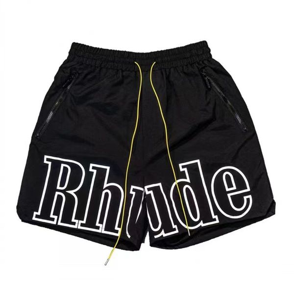 Nouveau créateur pour hommes shorts rhudes shorts de mode d'été Pantalons de plage de haute qualité Pantalons de vêtements de rue pour hommes courte