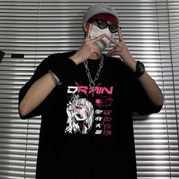 Nouveau designer mens femmes anime japonais fille drôle imprimé t-shirt mâle streetwear mode hip hop tee harajuku t-shirt hommes tops esthétique hauts