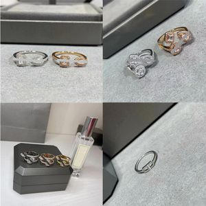 Nieuwe ontwerper MES 925 Sterling Silver Ring voor vrouwen Franse luxe klassieke sieraden Sika Serie drie activiteit Diamond Move Diamond Rings Mother's Day Ring Gift