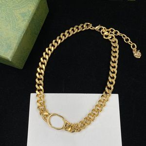 Nouveau collier de créateur et bracelet tour de cou pour bracelets de lettres unisexes chaîne en or approvisionnement en acier inoxydable de haute qualité colliers à breloques linkA