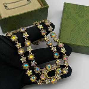 Nieuwe designer ketting en armband diamanten choker voor unisex letterarmbanden gouden ketting aanbod bedelkettingen