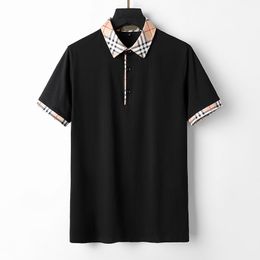 Nouveau Designer Polos Chemises Hommes Plaids De Luxe Polo Casual Hommes plaid T-Shirt Serpent Abeille Lettre Imprimer Broderie Mode High Street taille M-3XL # 885