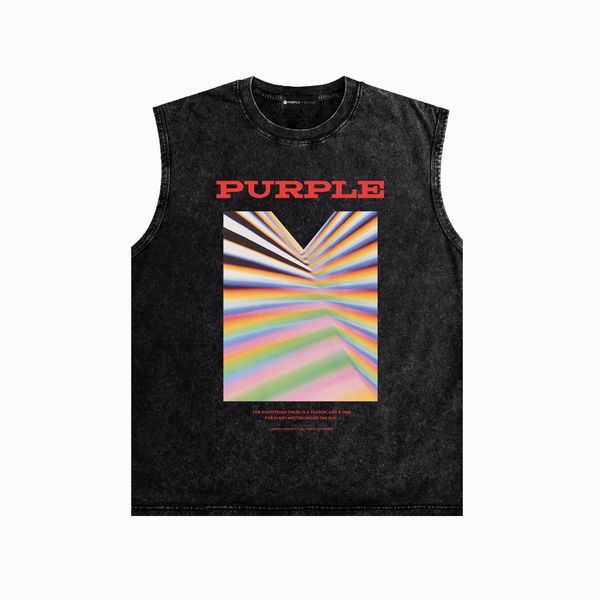 Nuevo diseñador de chaleco de la marca púrpura Camisetas ZJBPUR073 72 66 65 Rainbow Hecho Viejo Vest Vest Vest estampado impreso Beach Vest Fashion Fashion Fashion Tanks Size S-XXL