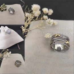 Nieuwe designer ring sieraden voor vrouwen grote kabel wiredy luxe ring designer vergulde gouden diamanten ring voor mannen glinsterende schittering bijoux de luxe zh147 E4