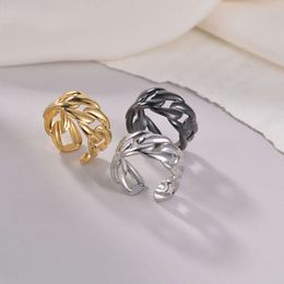 Nieuwe designer ring luxe sieradenoliedruk holle ketting met beweegbare titanium stalen ring opening verstelbaar paar accessoires