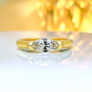 Nouveau designer anneaux anneau doré argent Nouveau couleurs simples yeux de cheval zircon pierre conception de riz grain diamant en couple quotidien personnalisé anneau