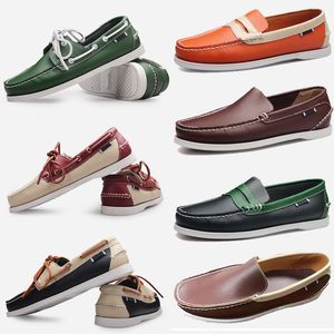 Nouveau design voile taille 2024 grandes baskets décontracté hommes en cuir véritable britannique conduite unique chaussures pour hommes chaussure GAI 208