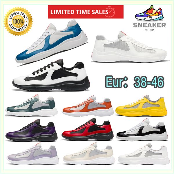 Nuevos zapatos de diseñador Zapatillas de deporte planas Zapatillas de deporte en relieve Zapatos casuales Cuero de mezclilla Blanco Verde Rojo Azul Carta Plataforma de moda para hombre para mujer Zapatillas bajas Tamaño 36-48