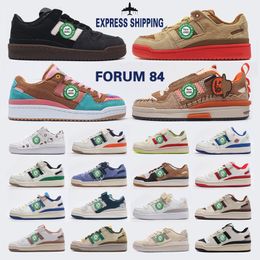 Forum de chaussures de nouveau designer 85 Low the Living Room 84 Rome Series Low-top Casual Shoes Men Femmes Benito Blue Tint Core Black Cafe Cream Yellow Cream Outdoor Sports Trainers 36-45