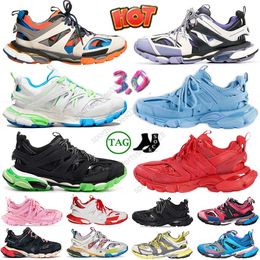 New Designer Shoes Track 3 3.0 3xl Paris Men Femmes Triple S Shoes Shoes Sock Blanc Blanc Black Sneakers Retro Tracks Runner Tess.S.Plate-forme imprimée en nylon Gomma Leather Trainer