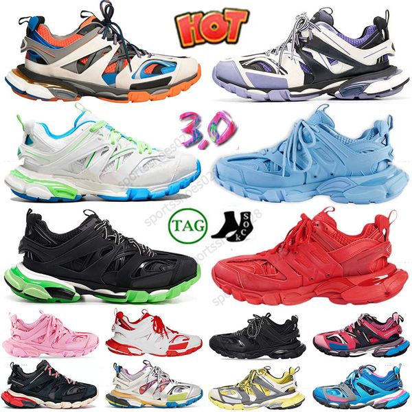 New Designer Shoes Track 3 3.0 3xl Paris Men Femmes Triple S Shoes Shoes Sock Blanc Blanc Black Sneakers Retro Tracks Runner Tess.S.Plate-forme imprimée en nylon Gomma Leather Trainer