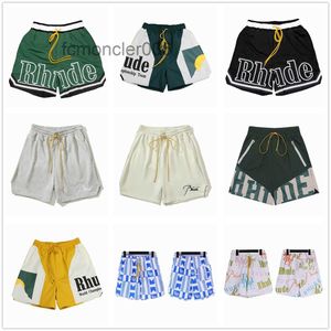 Nieuwe Designer Shorts Rhude Zomermode Strand Heren Heren Hoge kwaliteit Street Wear Rood Blauw Zwart Broek Rh Court Zweetbroeken