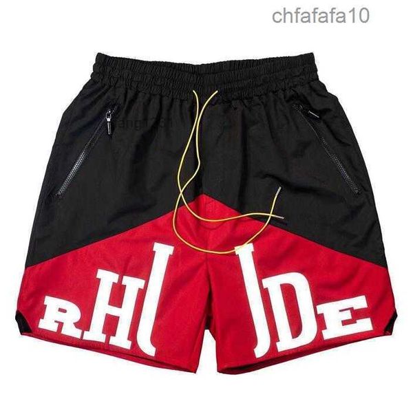 Nouveaux shorts de créateurs Rhude Summer Fashion Beach Hommes Femmes High Street Wear Rouge Bleu Noir Violet Mens Taille F84h Y2UJ