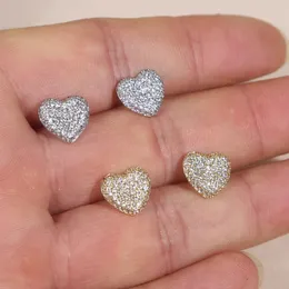 Nuevo diseñador Silver Gold Color Mini Love Heart Pendientes COLLOS