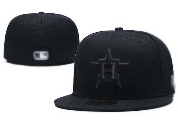 NUEVO diseñador Tamaño clásico Caps ajustados Houston H Hat Baseball Hats Baseball Adult Baseball Team Masculino y Femenino Tamaño ajustado completamente cerrado 7-8 H3