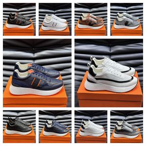 Nieuwe designer sneakers oranje h hugo sneaker casual platform witte vloer schoenen cowhide koets luxe man basketbal schoen groene trainers hardloopschoenen topkwaliteit