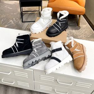 Nouveau designer bottes de neige femmes plate-forme botte cheville martin bottillons en cuir véritable meilleure qualité classique décontracté à l'extérieur avec boîte