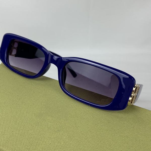 Nouveau créateur Lunettes de soleil mode Small Rectangle BB Women Men 2024 Brand Design Mesdames Skinny Outdoor Shopping Shade Rétrodriving Extérieur verres