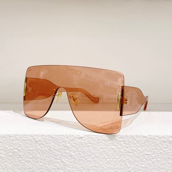 Nouvelles lunettes de soleil de créateur femme net célébrité Hip hop lunettes de soleil pour hommes une pièce mode rue photo lunettes de soleil tendance de la rue en plein air G736270X09 Lunettes de soins oculaires