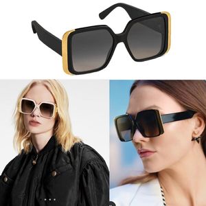 Nuevas gafas de sol de diseñador Z1664W Fashion Fashion Shopping cuadrado Grabado de metal Impresión Damas Gafas de sol Vacaciones de viajes de verano u 228a