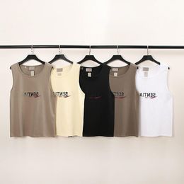 Nieuwe Designer T-shirts Mannen Stylist T-shirts Mannen Zomer Print Letters Losse Hip Hop Trend Tank Top Luxe Casual Wear agrw