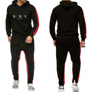 Nouveau Designer Survêtement Mode Hommes Sportswear Patchwork Couleur Sweat-shirt de grande taille Hommes Sweats à capuche et pantalons de survêtement Casual Pull à manches longues Top Sweat Suit