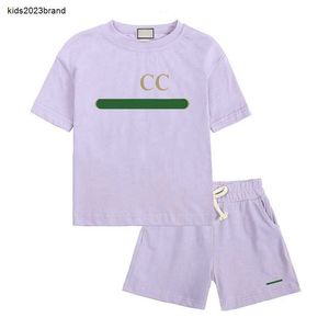 Nieuwe Designer Trainingspakken babykleding Letters Print Kids Casual Sets jongen en meisje Sportpak Tweedelige set T-shirt en korte broek