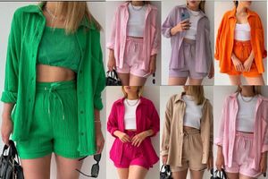 Nieuwe Designer Tracksuits Summer 3 Pieces Sets Dames Outfits Sexy Vest Shorts en Shirt Sportswear met lange mouwen Casual Solid Sweatsuits Groothandel kleding 10989