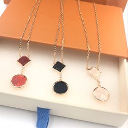 Nouveau collier tricolore de créateur pendentifs pour femme haut de luxe couleurs pendentifs colliers fourniture de bijoux de mode
