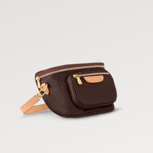 NIEUWE Designer Heuptas Dames Mini Bumbag gouden ketting Heuptasje Luxe cadeau Bruine bloem Herentassen Lederen Crossbody Portemonnees Messenger Mode Handtassen Portemonnee M82335