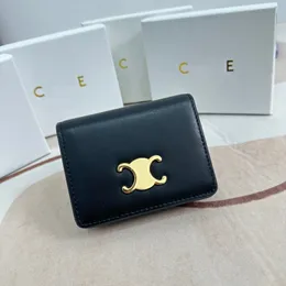 Nueva billetera de diseñador Top Bag Celini Grade Pure Cow Wide Worthide Whide Inner Classic Womens Wallet Multi Slot Change Triomphes Almacenamiento 541 132