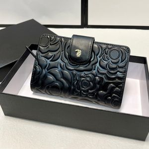 Nueva cartera de diseñador Cartera corta de piel de vaca para mujer Cartera larga de cuero para mujer Bolsa de alta calidad con caja