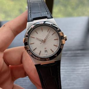 NIEUWE Designer Watch Men's Casual Watch Premium Silver Dial Watch 41 mm automatisch mechanisch roestvrijstalen saffierspiegel terug met kast