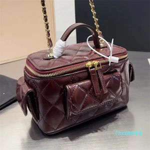 Nouveau Designer Femmes Mini Avec Chaîne Sac Cosmétique son Tronc Sacs À Bandoulière Dame Étui De Maquillage Bandoulière Sangle Sac À Main