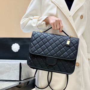 Nouveau sac de designer Sac à dos de luxe pour femmes Sac à main 10A Top Qualité Caviar Cowhide 22 Sac à dos Sac d'ordinateur Sac à bandoulière 31cm avec boîte