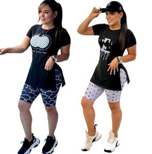 Nieuwe Designer Dames Tracksuits Luxury Brands Pak T-shirt shorts 2-delige set Casual Sports Suit Q6181