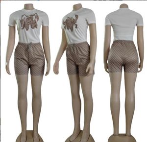 Nouveau designer Survêtements pour femmes T-shirt shorts Costume décontracté de luxe Ensemble 2 pièces Costume de sport Q6138