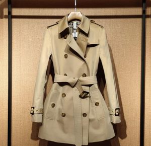 Nouveau trench-coat de luxe pour femmes, trench-coat de luxe, mode classique, style britannique, kaki, mi-long, doublure à carreaux, veste avec ceinture, manteau surdimensionné, treches 4xl