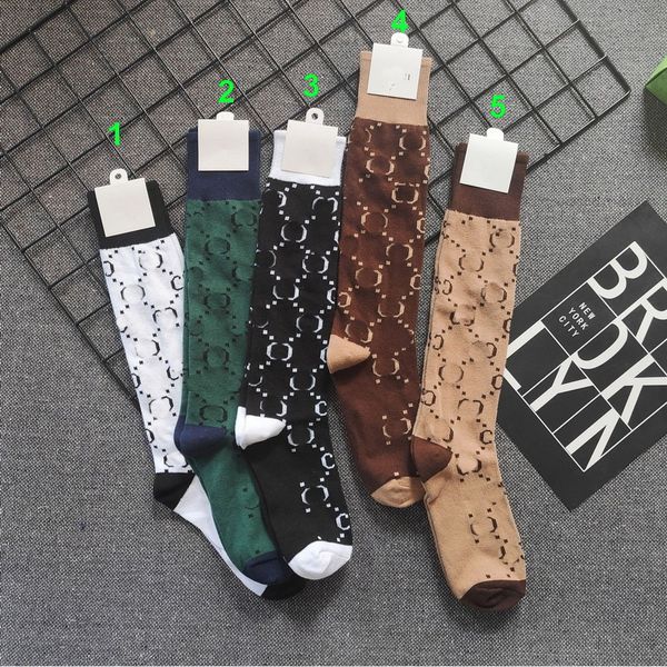 Nouveau designer femmes hommes chaussettes luxe lettre g chaussette mode rues seniors chaussettes confortables haut bas chaussettes de luxe haute qualité bas chaussettes d'hiver