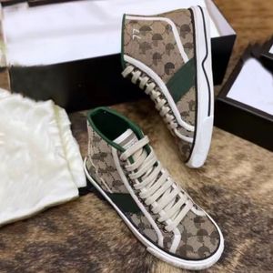 Diseñadores 1977 Tenis para mujer Zapatos para hombre Lienzo Beige Azul Lavado Jacquard Mujer Suela de goma Bordada Vintage Casual Zapatillas Moda Clásico Gucciity Zapato